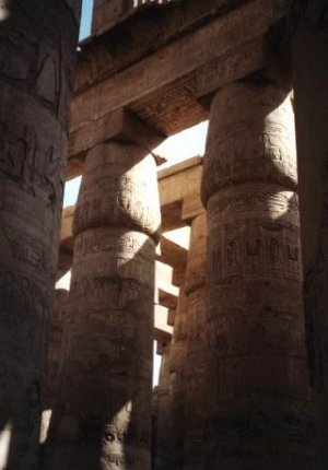 Karnak temple pillars