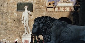 Piazza della Signoria, copy of Michelangelo's David