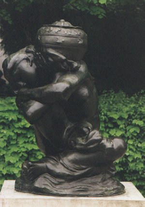 Rodin bronze sculpture in the Garden