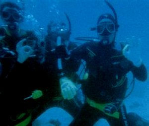 South Jackson Reef, Stephen & other group members at 18m